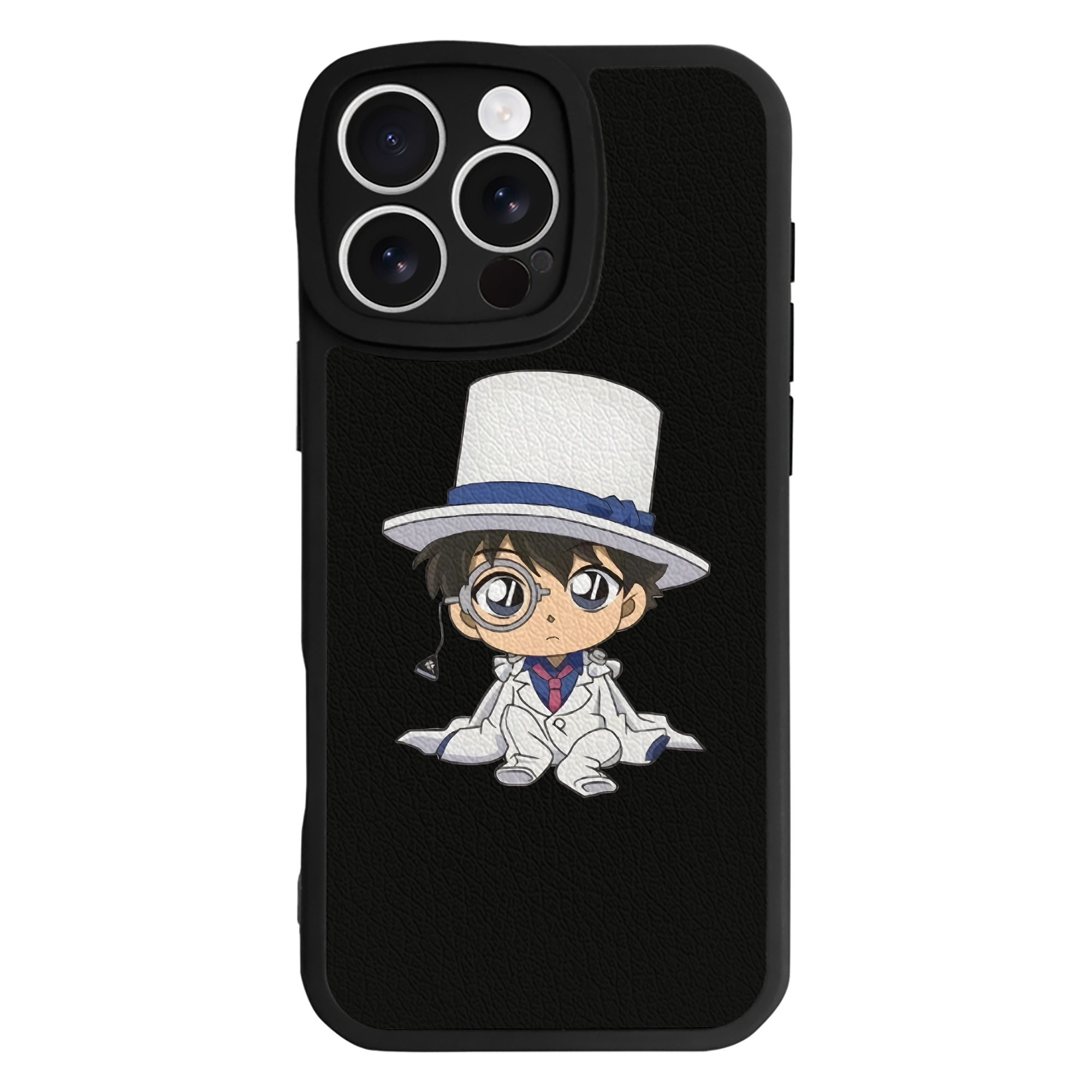 （画像用） 名探偵コナン くろば かいと Detective Conan Kuroba Kaito 【iPhone 16シリーズ対応】シリコンスマホケース（レザー調） 材質：シリコン